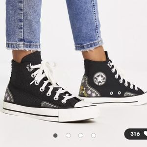 NEW Womens Converse Chuck Taylor All Star Hi Autumn Embroidery Sneaker